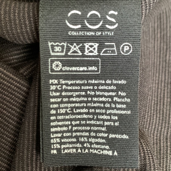 COS Black Long Sleeve Thumbholes Maxi Dress Sz S - Picture 7 of 8